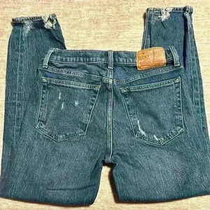 Sz 26/2 XS Lucky Brand jeans distressed skinny medium wash Sienna Slim Boyfriend